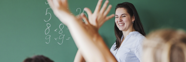 Professor motivado na escola